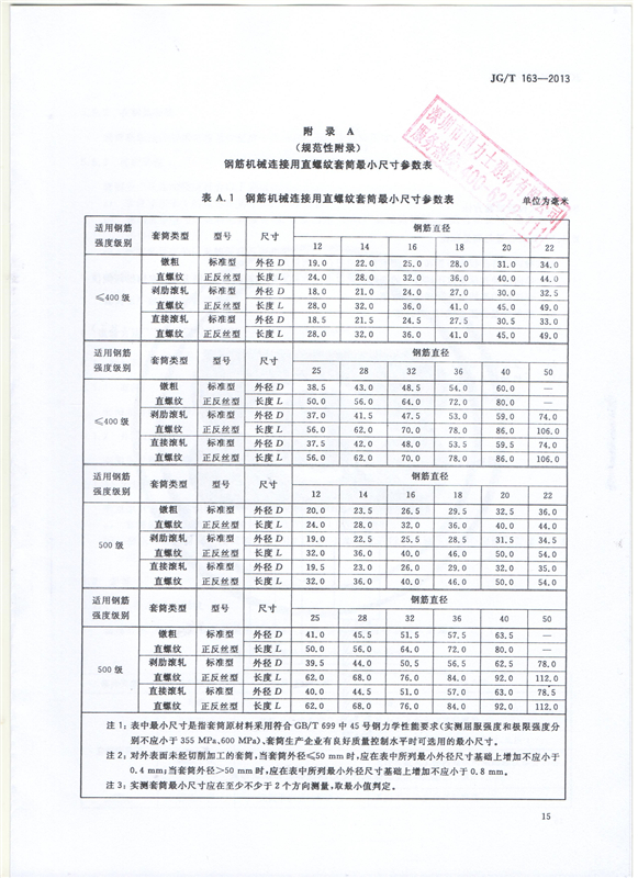 鋼筋機(jī)械連接用套筒GT/T 163-2013-深圳固力士17
